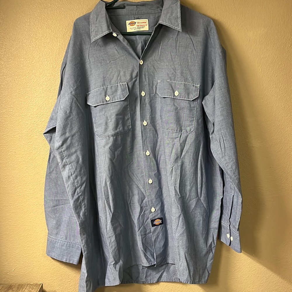 Dickies xxl blue button up shirt
